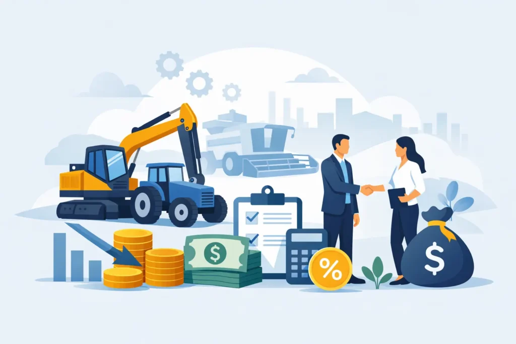 Financiamento de máquinas com menor custo